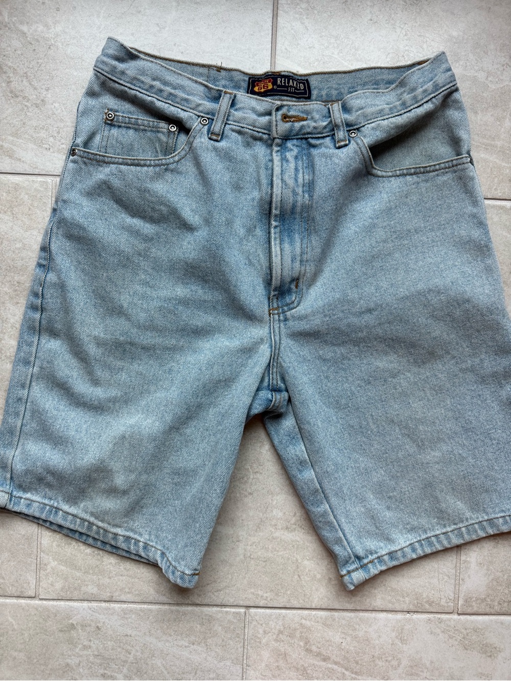 Route 66 Light Blue Denim Men’s Shorts